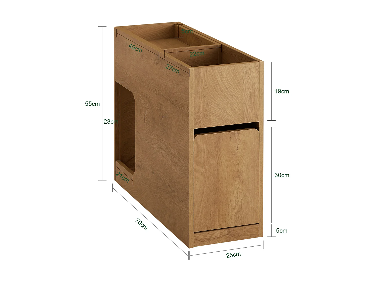Stolik nocny z szufladą FBT158-N