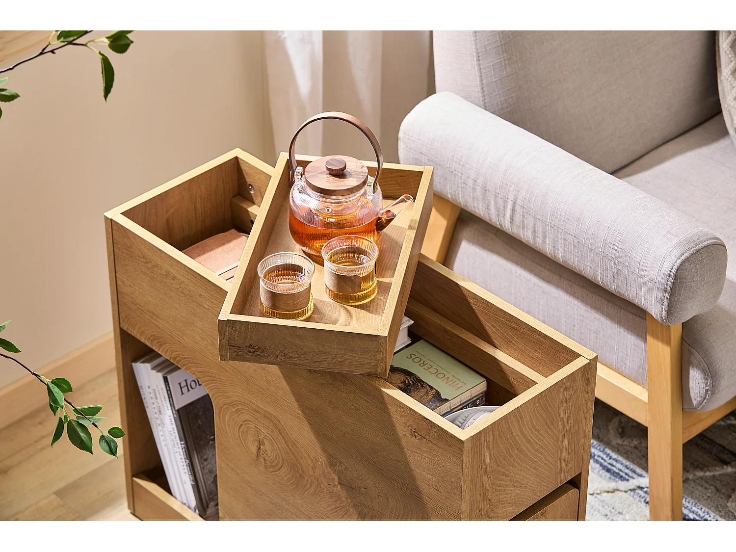 Stolik nocny z szufladą FBT158-N