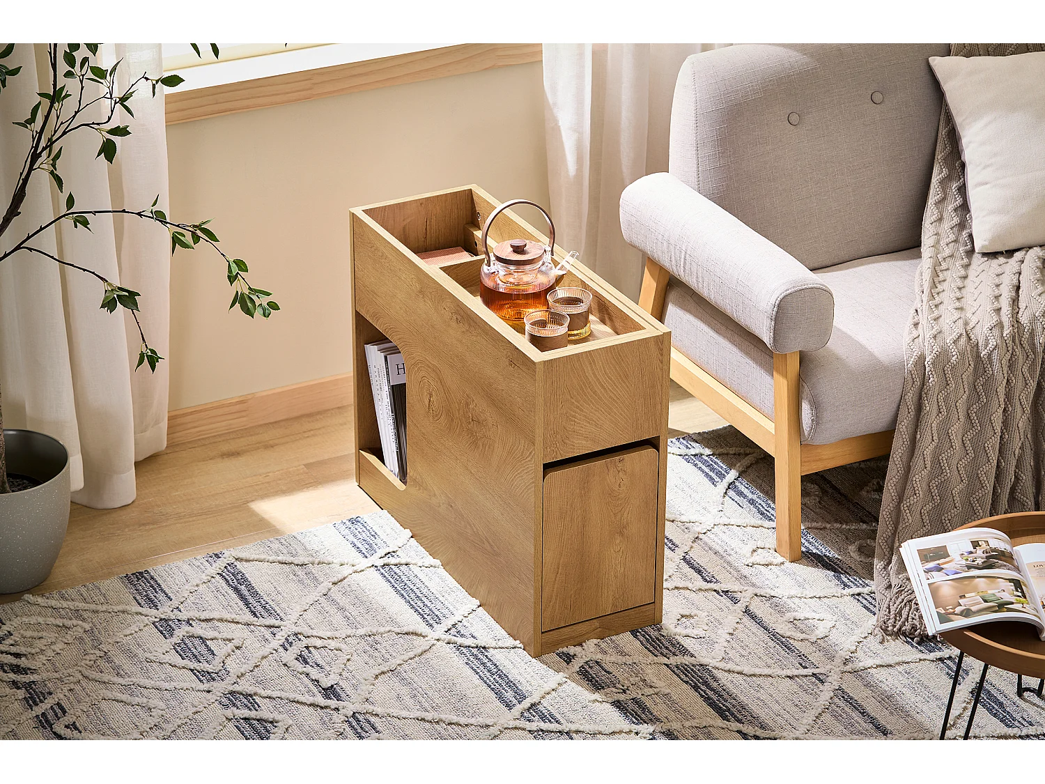 Stolik nocny z szufladą FBT158-N