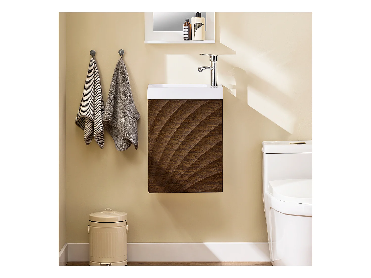 SoBuy BZR197-N - Sous-meuble avec porte et lavabo L40cm x L22cm x H56cm