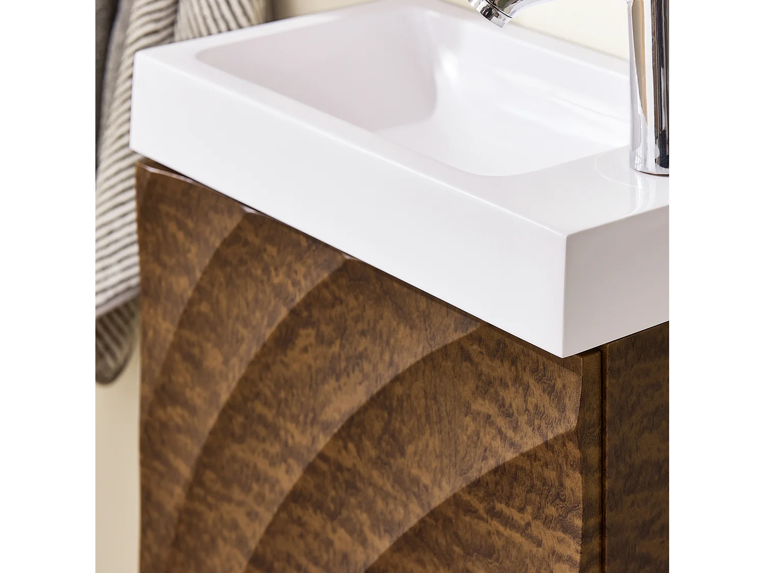 SoBuy BZR197-N - Onderkast met deur en wastafel L40cm x B22cm x H56cm