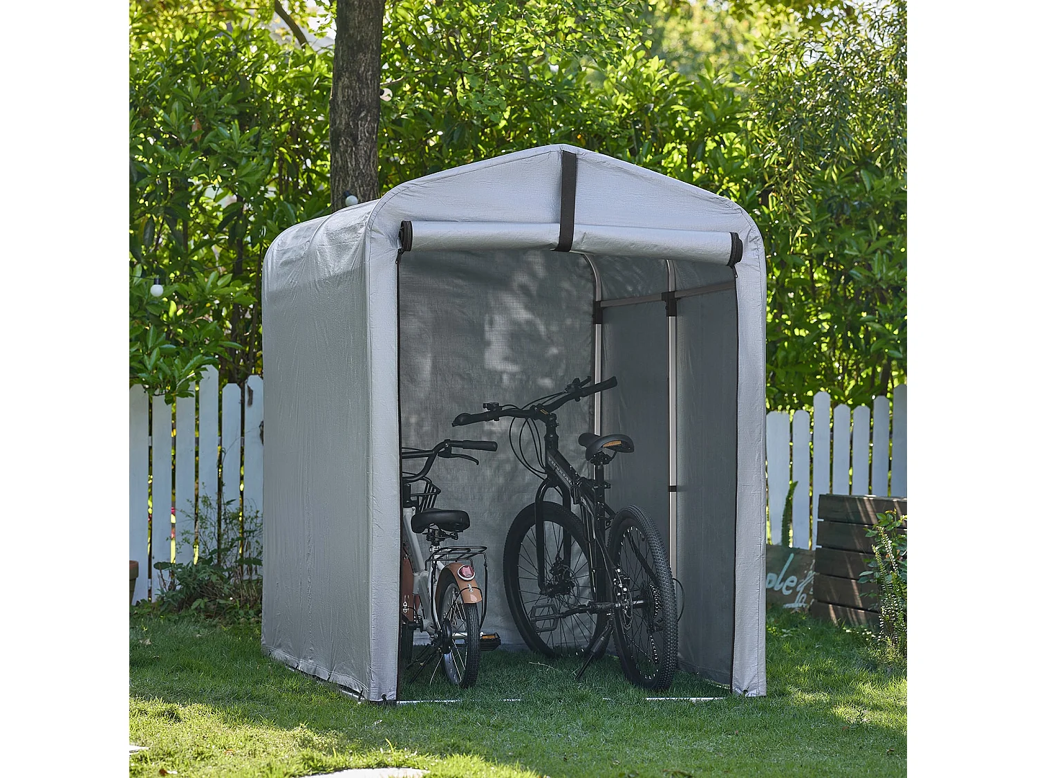 SoBuy KLS11-K - Abri de jardin étanche pour vélos et outils L176.5cm x L122cm ...