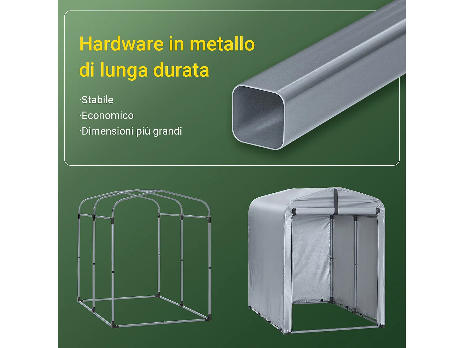 SoBuy KLS11-K - Abri de jardin étanche pour vélos et outils L176.5cm x L122cm ...