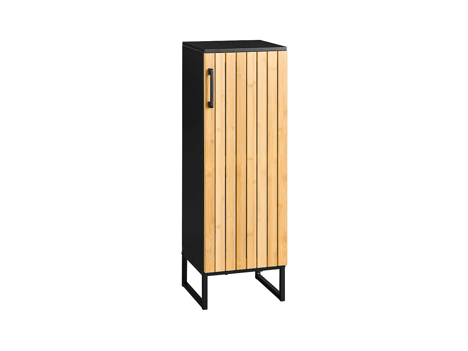 SoBuy BZR203-SCH - Meuble de salle de bain en bambou avec étagères réglables W30xW30xD30xH30...
