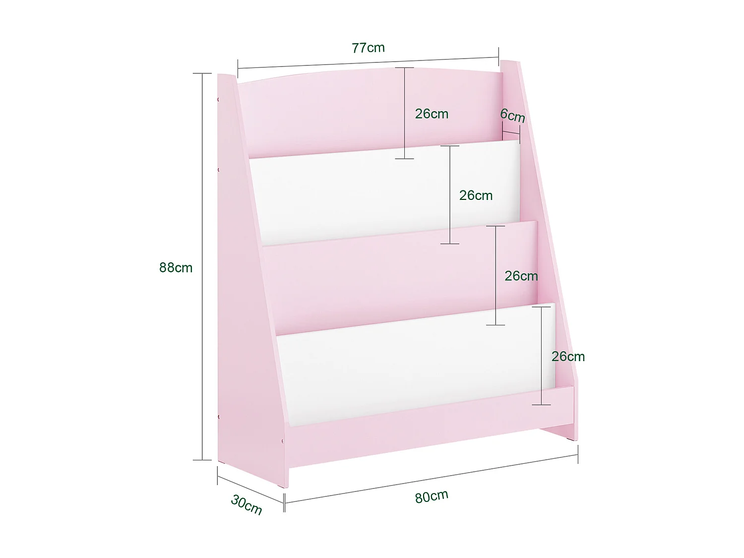 SoBuy armário de criança, armário de livros infantis, armário infantil KMB32-P