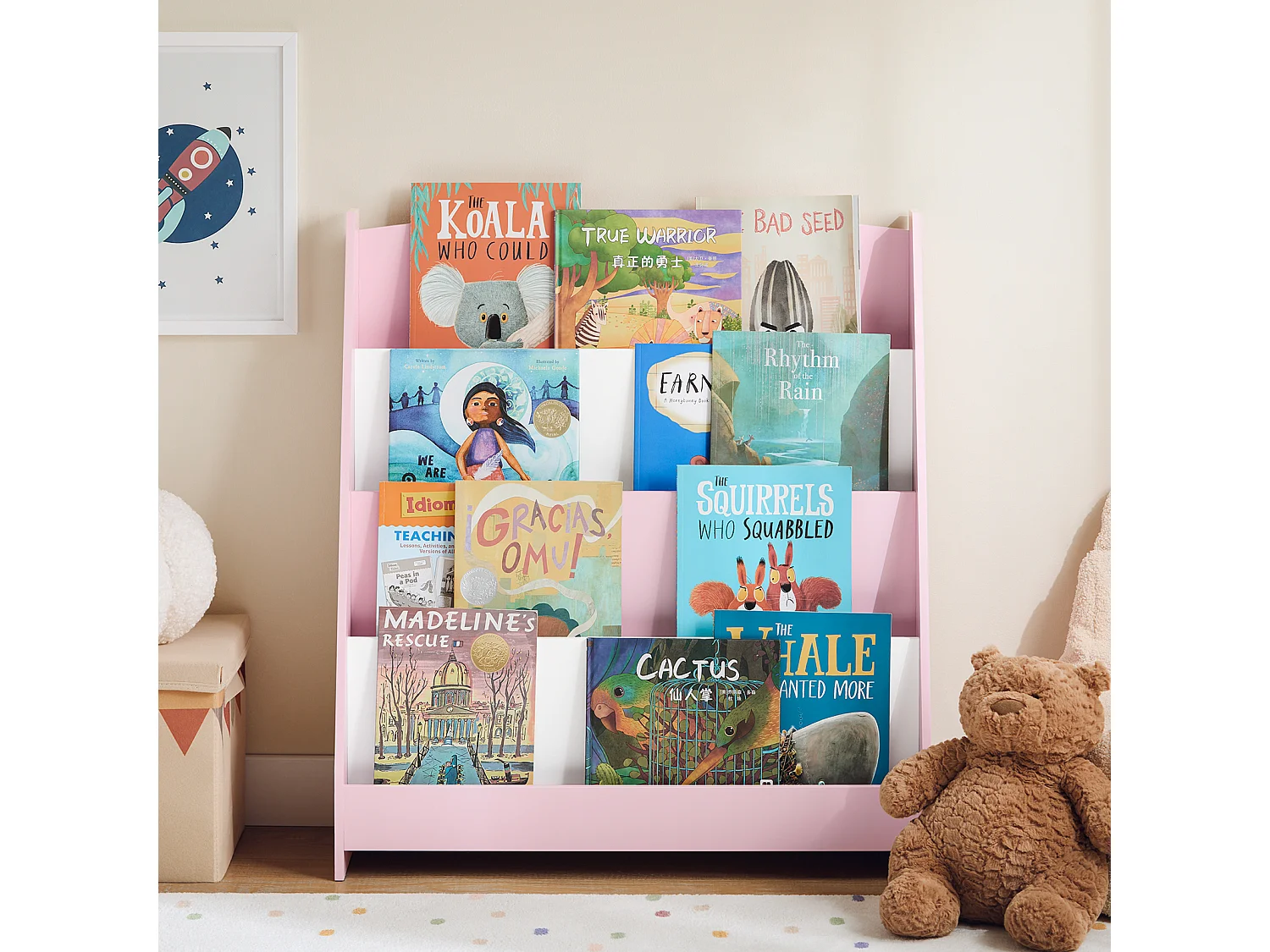 SoBuy armário de criança, armário de livros infantis, armário infantil KMB32-P