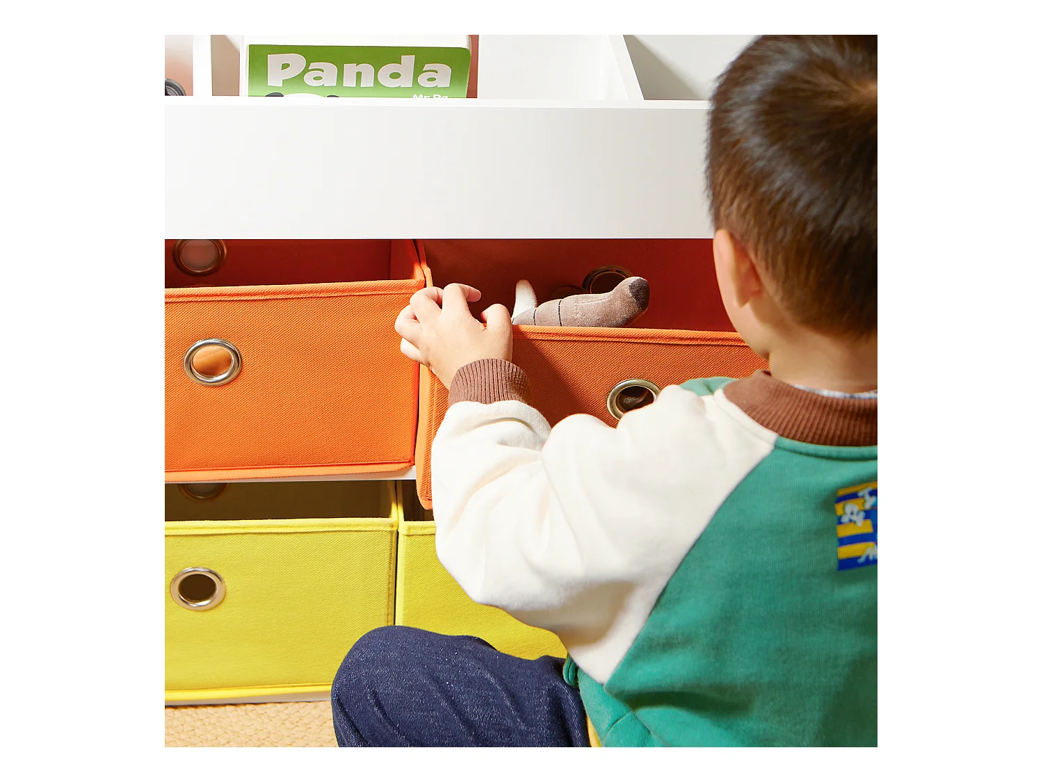 SoBuy KMB75-K-W - Table enfant avec rangement L60cm x L60cm x H50cm