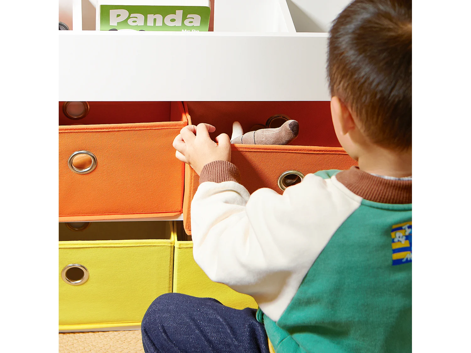 SoBuy KMB75-K-W - Table enfant avec rangement L60cm x L60cm x H50cm