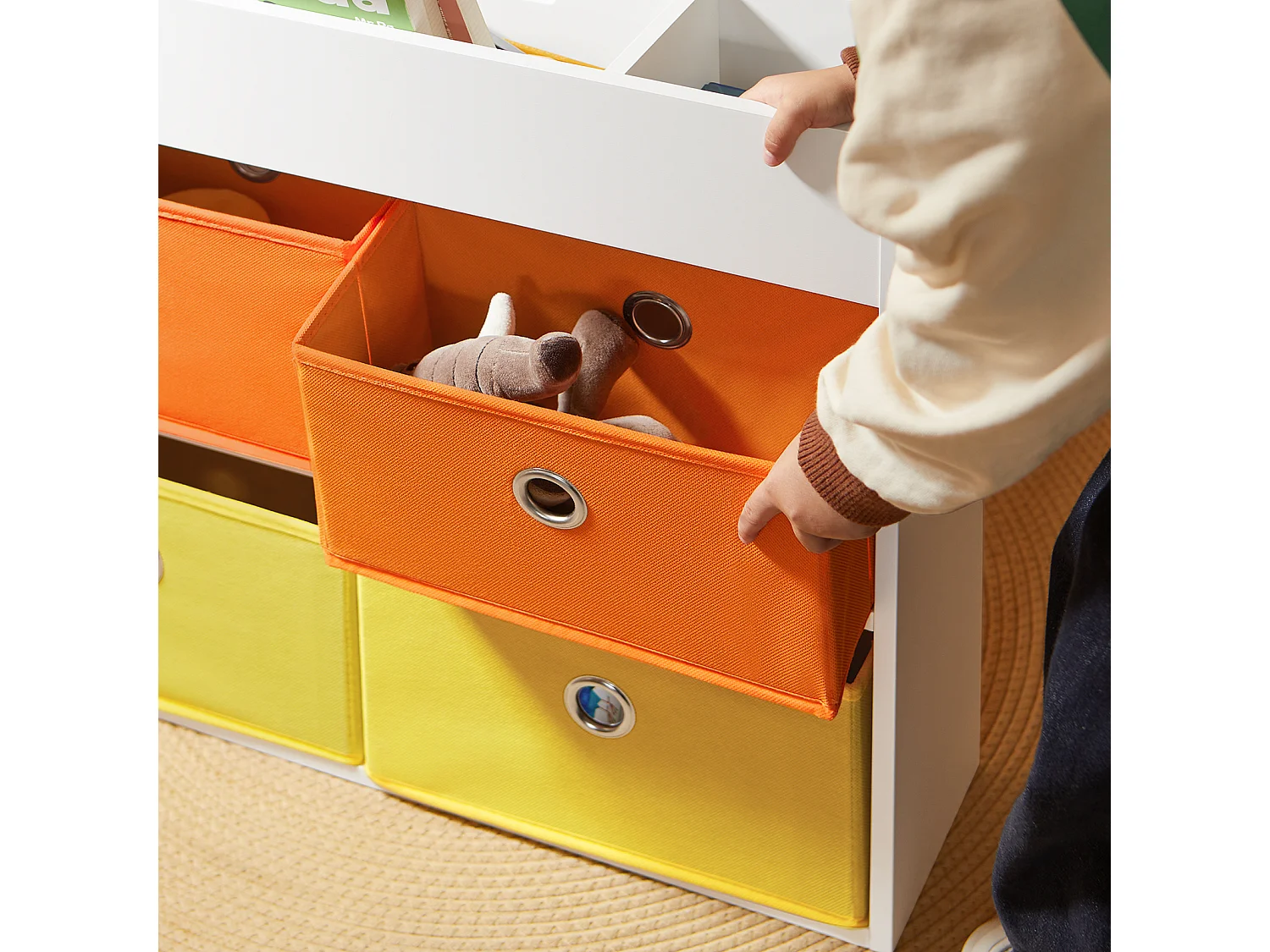 SoBuy KMB75-K-W - Table enfant avec rangement L60cm x L60cm x H50cm