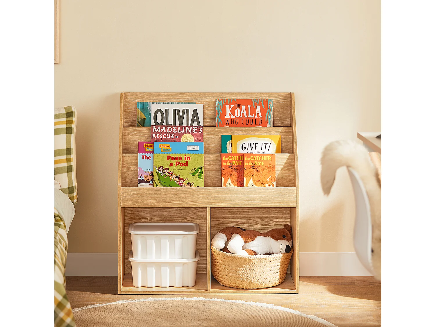 SoBuy Regał na książki, gazety, organizer KMB01-N