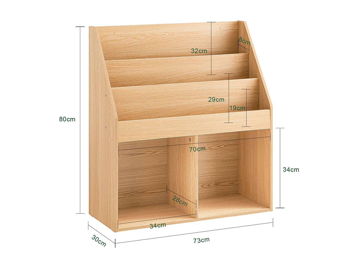 SoBuy Regał na książki, gazety, organizer KMB01-N