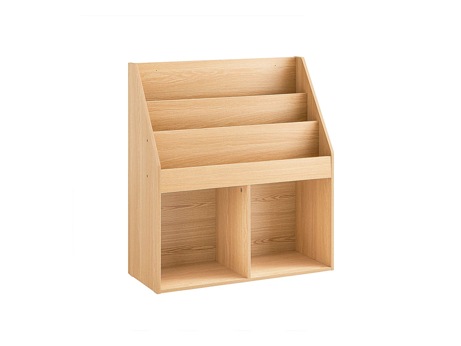 SoBuy KMB01-N - Bibliothèque pour enfants 3 étagères 2 compartiments L72.5cm x L29.5cm x H79.5cm