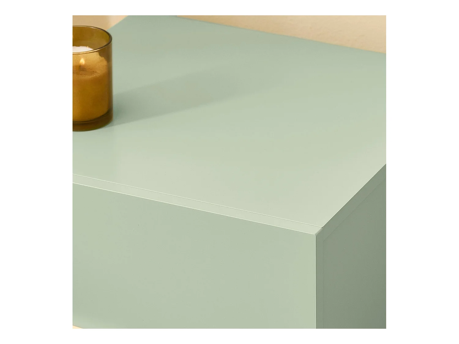 SoBuy FBT164-GR - Table de chevet avec 2 tiroirs Vert L40cm x L40cm x H49cm