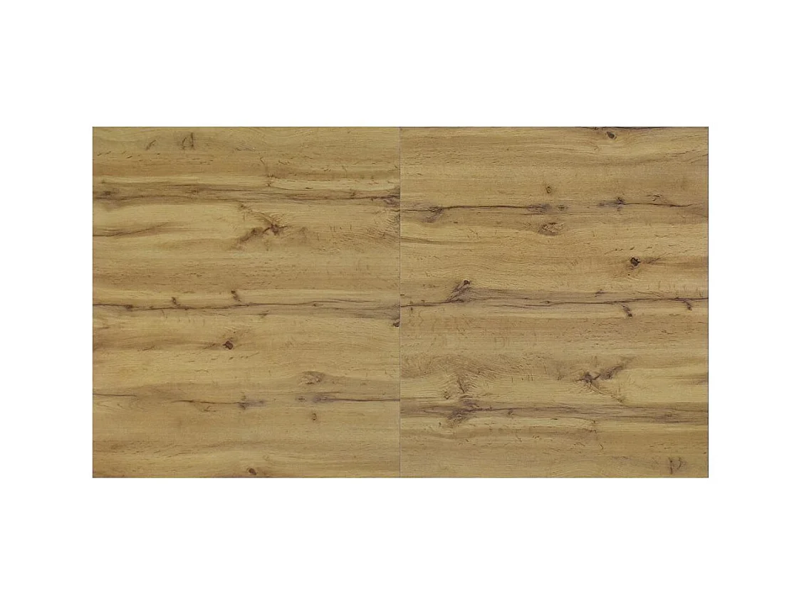 Table en bois, finition chêne rustique, extensible 140x80 cm - 180x80 cm - ZAGABRIA