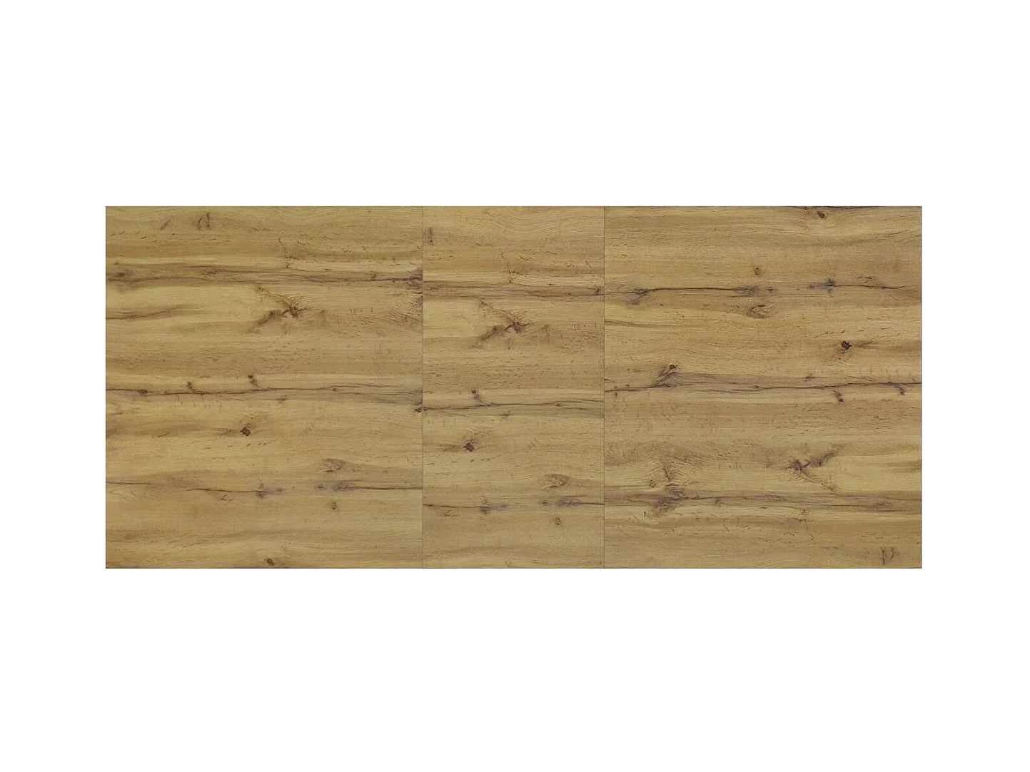 Table en bois, finition chêne rustique, extensible 140x80 cm - 180x80 cm - ZAGABRIA