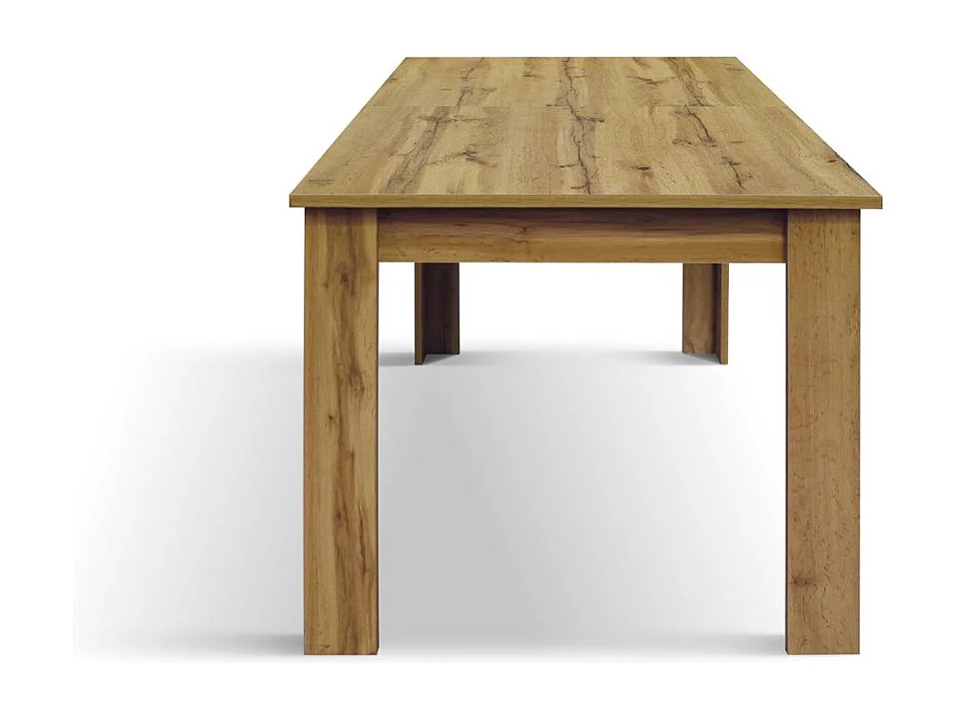 Holztisch, rustikale Eichenoptik, ausziehbar 140x80 cm – 180x80 cm – ZAGABRIA