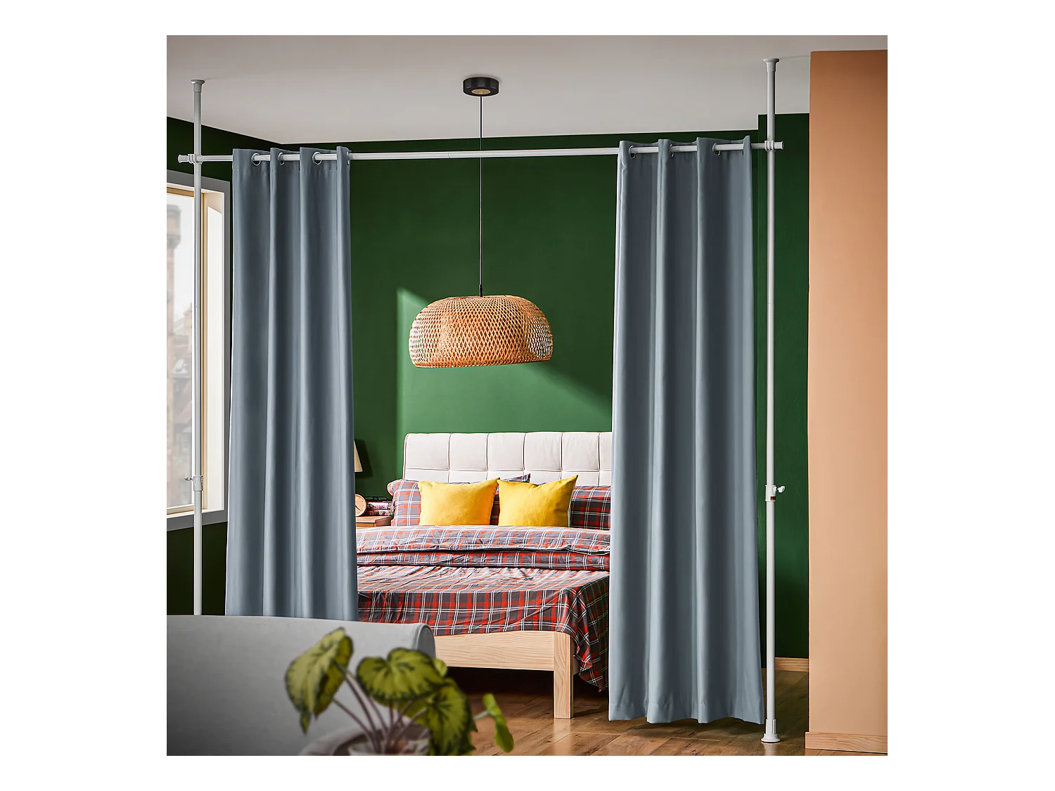SoBuy KLS12-DG - Verstelbaar thermisch verduisteringsrolgordijn L162cm x B9cm x H200cm