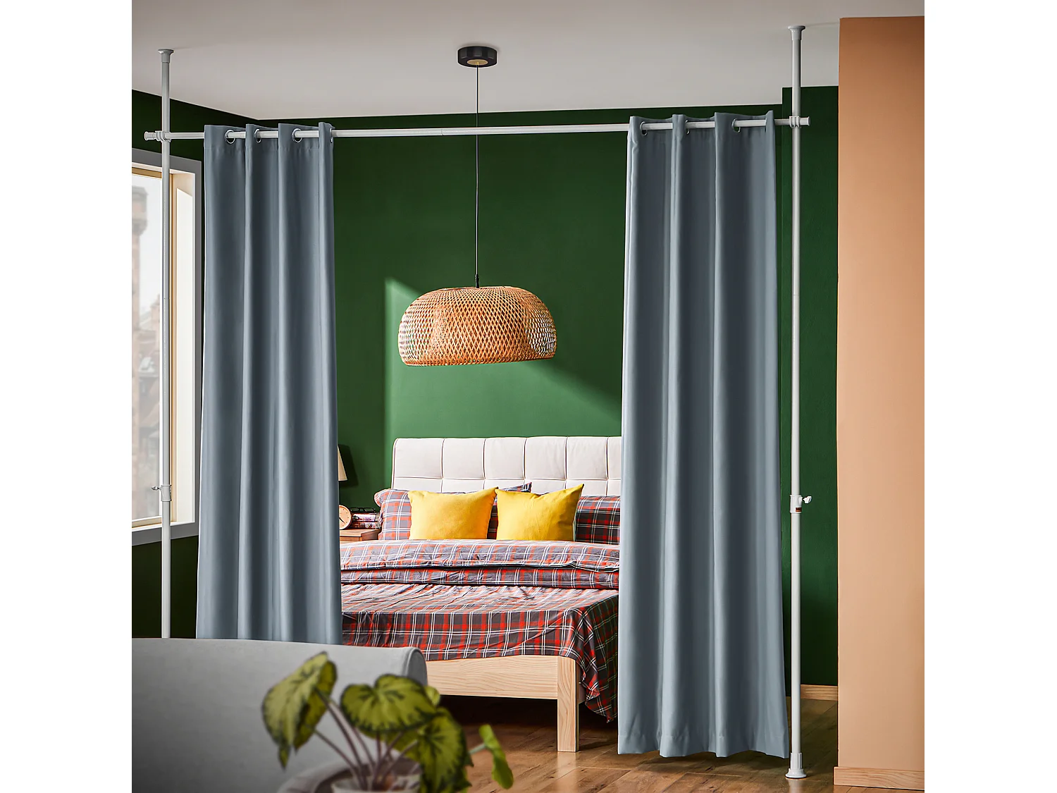 SoBuy KLS12-DG - Verstelbaar thermisch verduisteringsrolgordijn L162cm x B9cm x H200cm