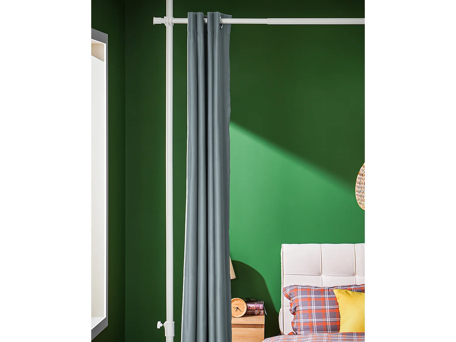 SoBuy KLS12-DG - Verstelbaar thermisch verduisteringsrolgordijn L162cm x B9cm x H200cm