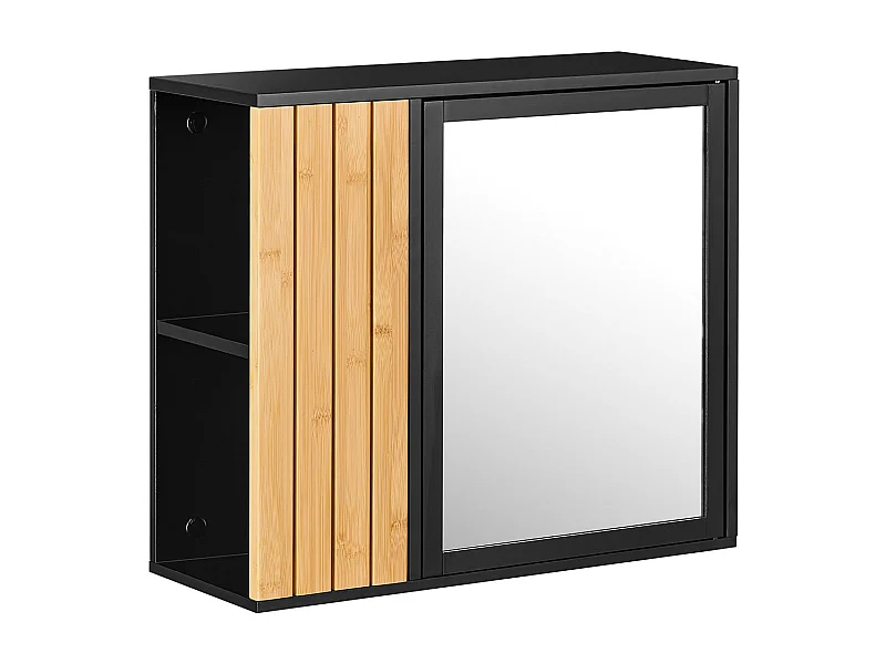 Wisząca szafka łazienkowa SoBuy BZR204-SCH z lustrem i regulowanymi półkami 50x20x45cm