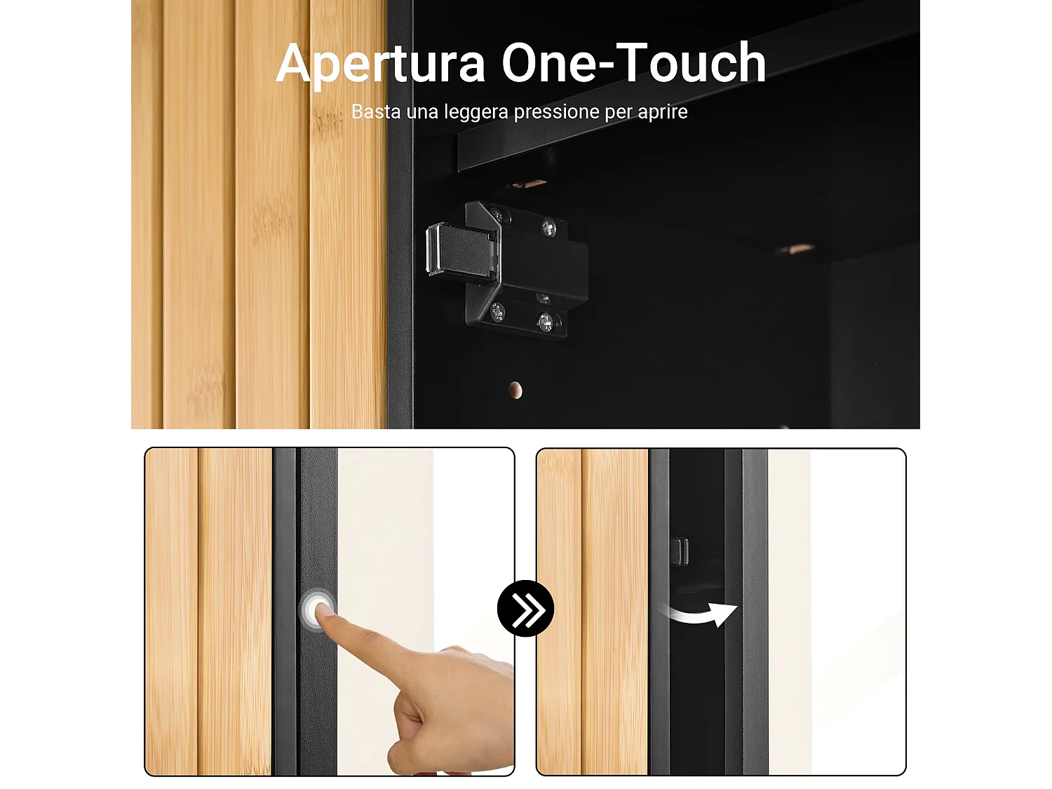 SoBuy BZR204-SCH - Badezimmer Wandschrank mit Spiegel und verstellbaren Ablagen L50cm x B20cm x H45cm