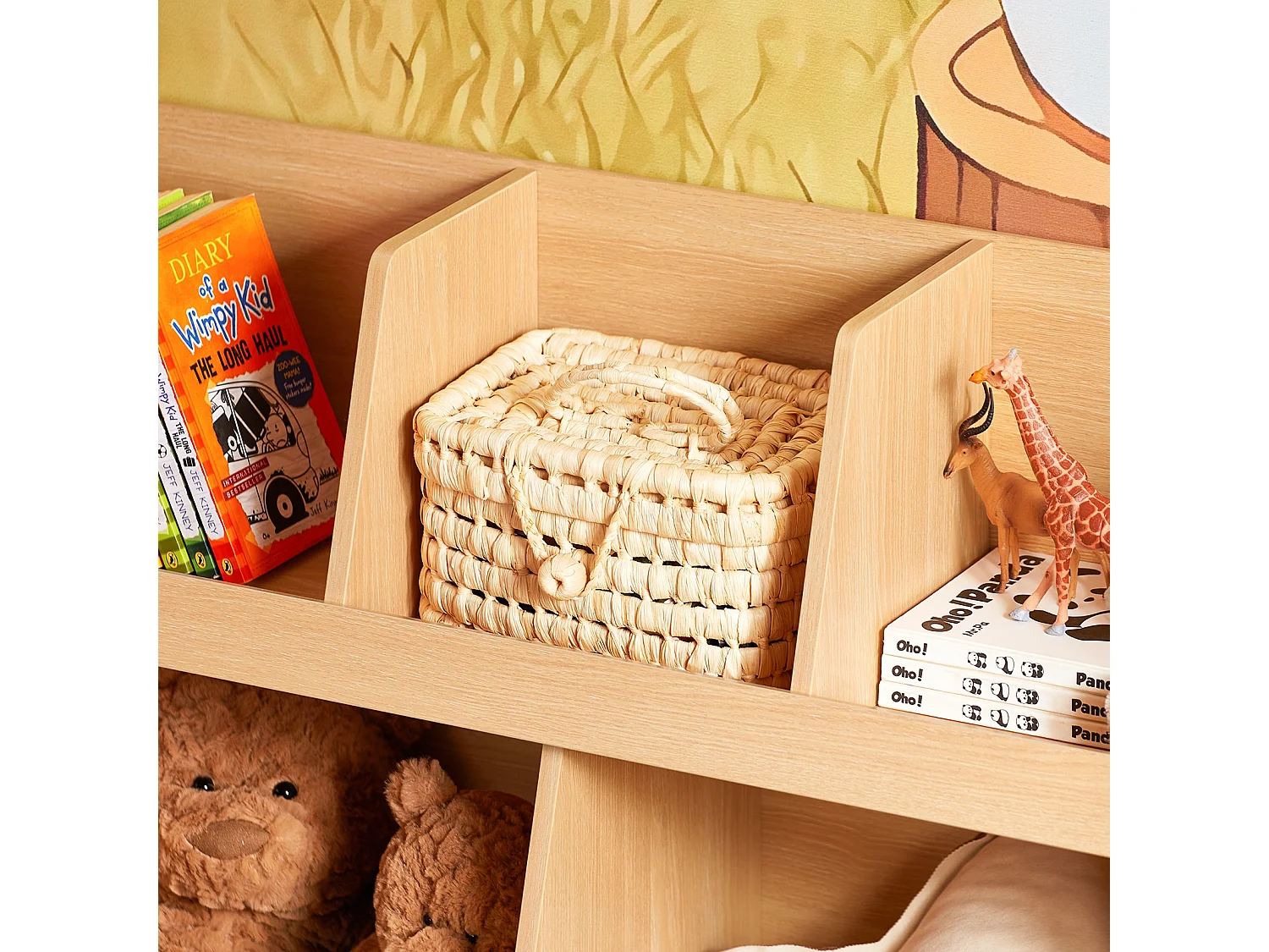 SoBuy KMB111-N - Bibliothèque Montessori pour enfants Naturel L86.5cm x L37cm x H76cm...