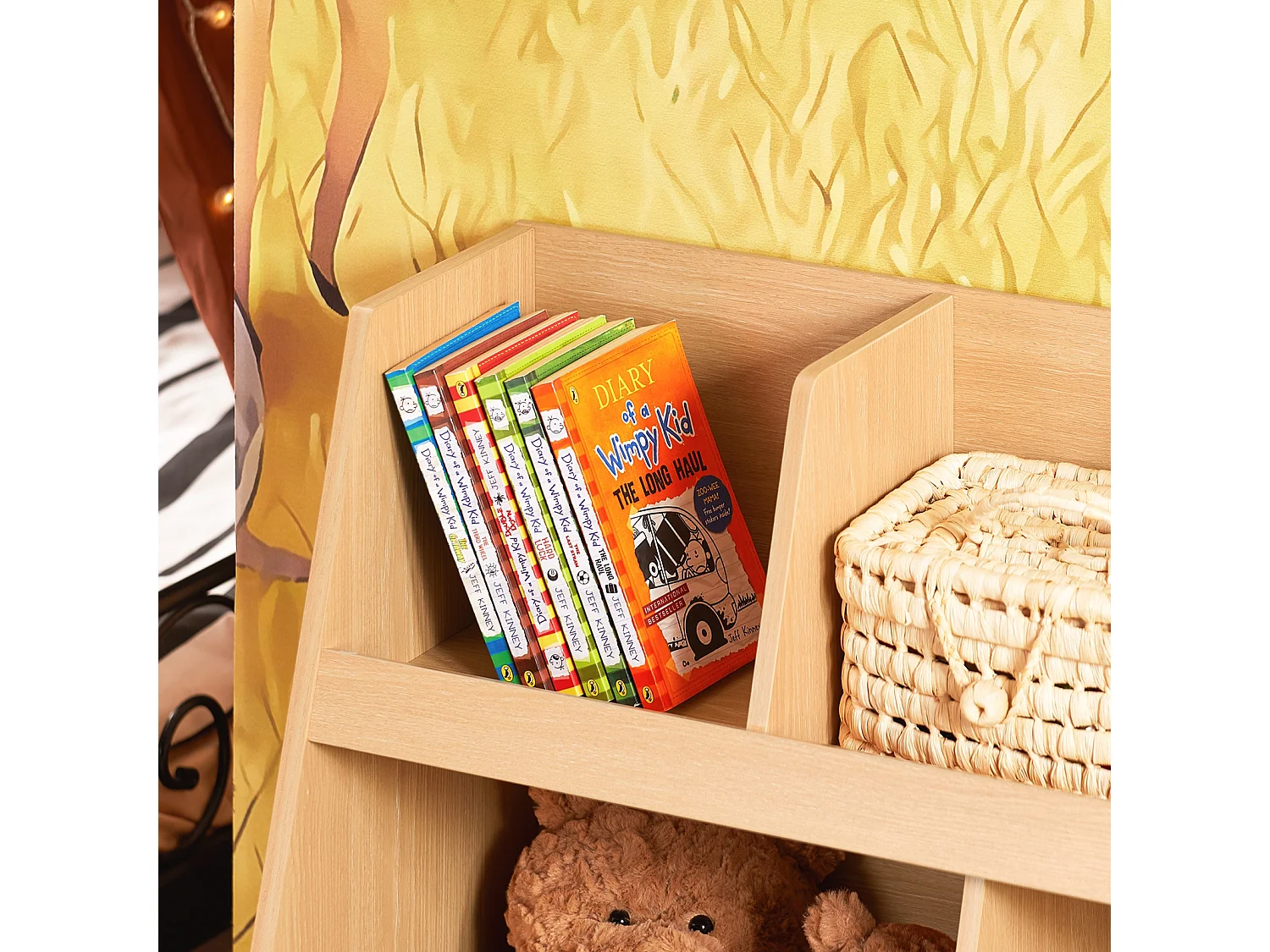 SoBuy KMB111-N - Bibliothèque Montessori pour enfants Naturel L86.5cm x L37cm x H76cm...