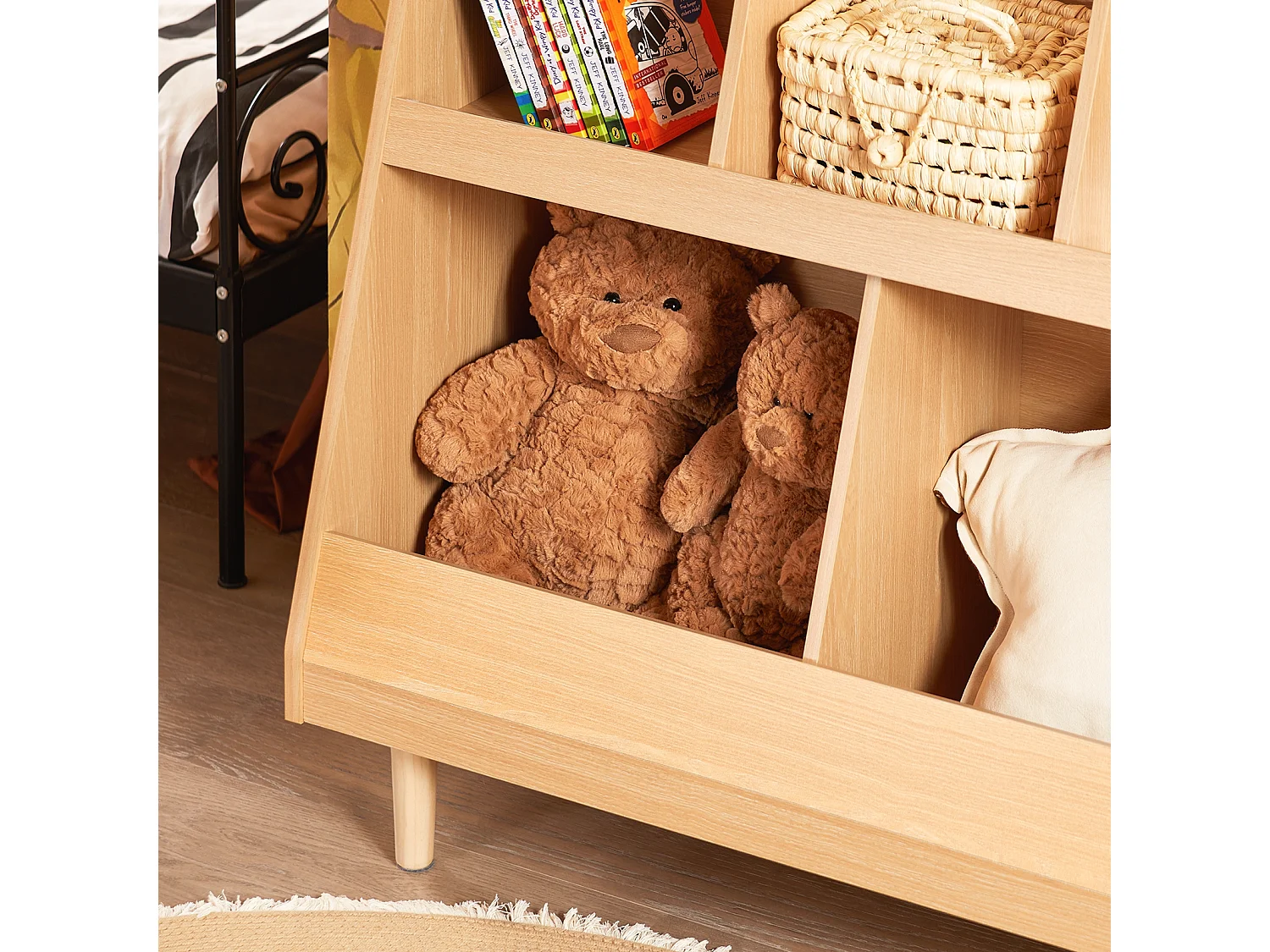 SoBuy KMB111-N - Bibliothèque Montessori pour enfants Naturel L86.5cm x L37cm x H76cm...