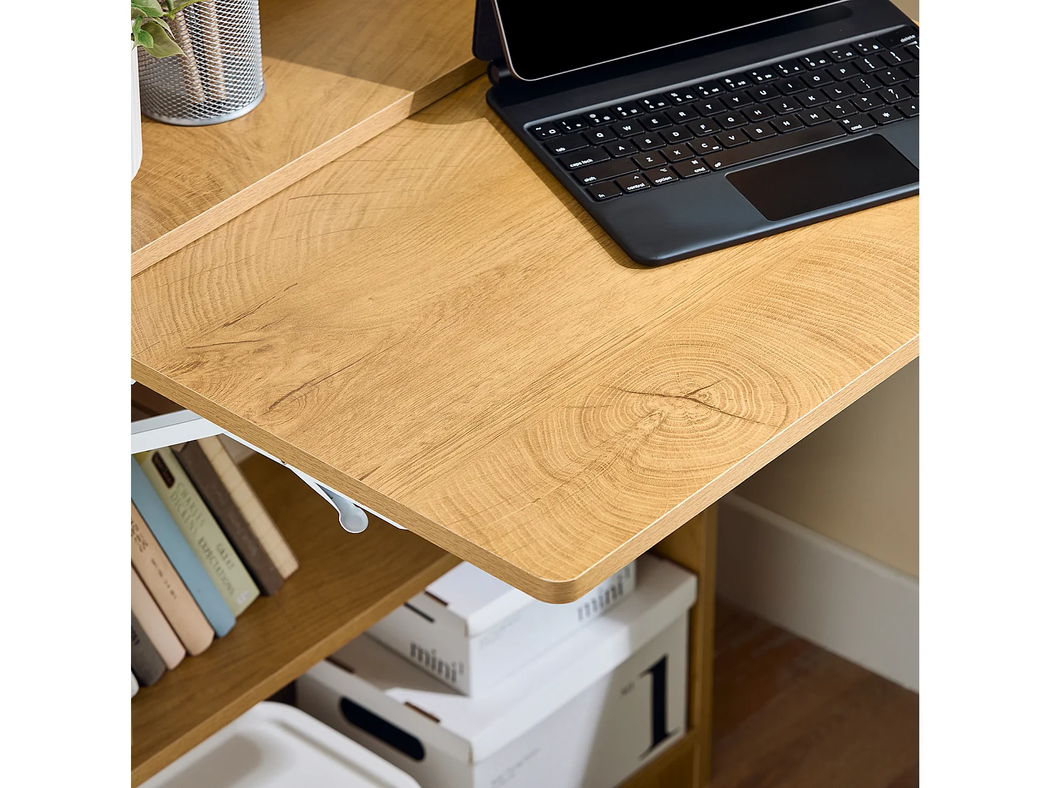 SoBuy FWT92-N - Opvouwbaar, ruimtebesparend bureau W63cm x B20cm x H82cm