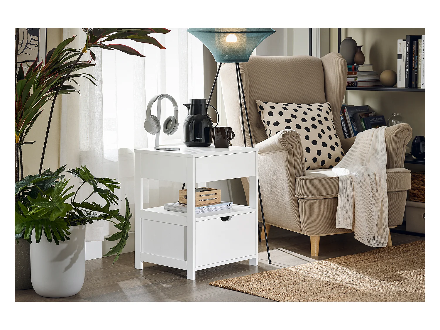 SoBuy Stolik nocny 45x38x56cm FRG258-II-W