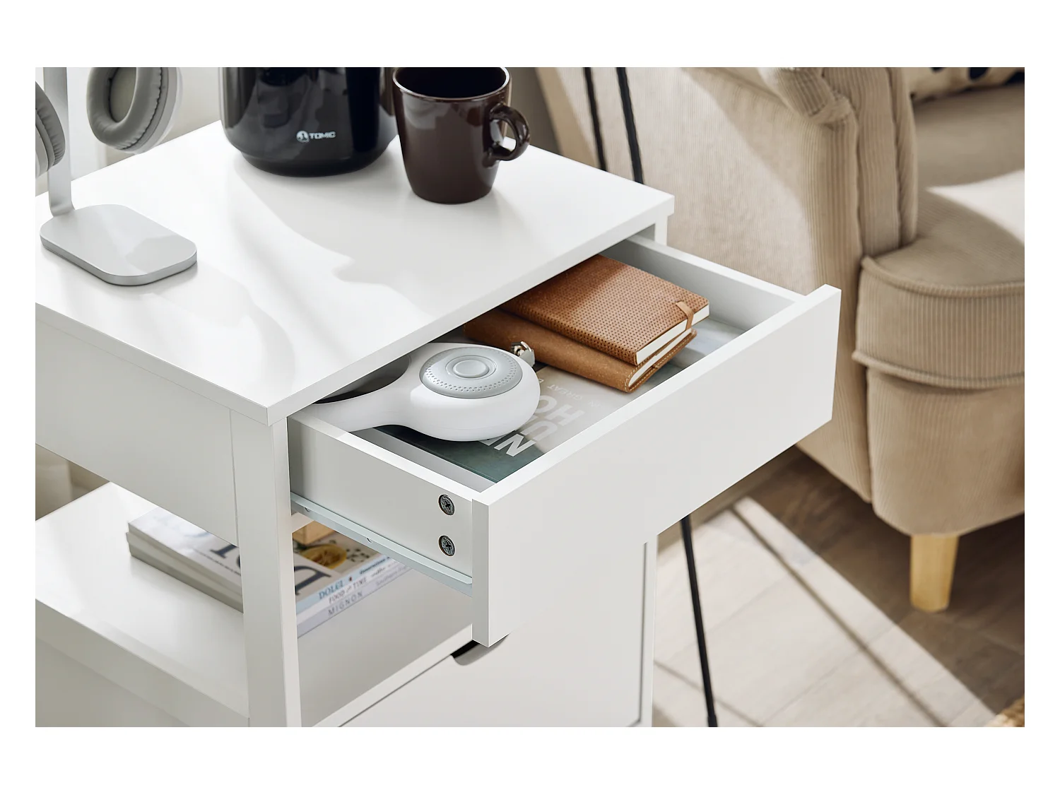 SoBuy Stolik nocny 45x38x56cm FRG258-II-W