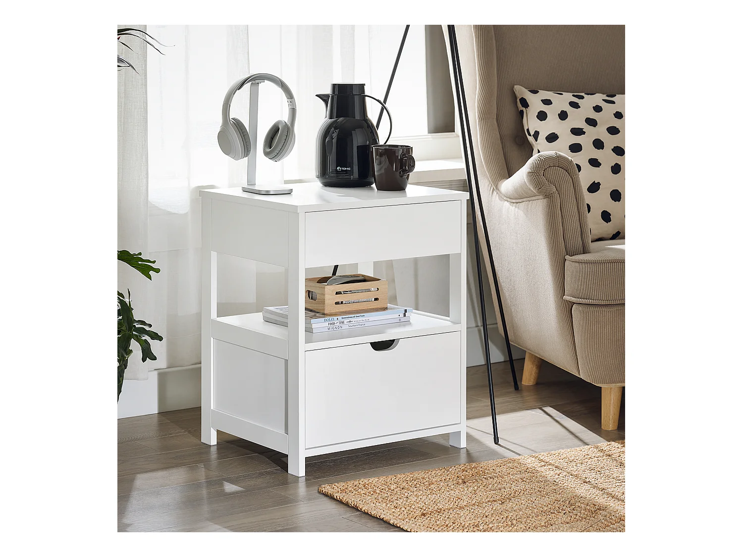 SoBuy Stolik nocny 45x38x56cm FRG258-II-W