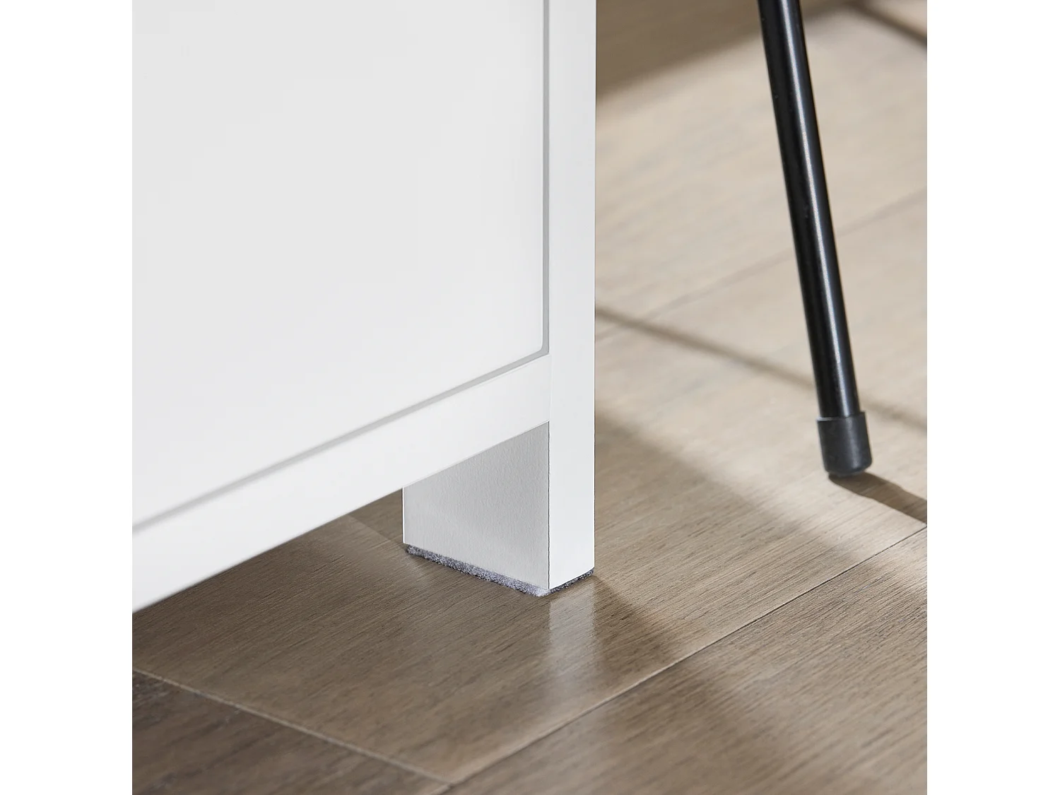 SoBuy FRG258-II-W - Table de chevet moderne avec 2 tiroirs blanc L45cm x L38cm x H55.5cm