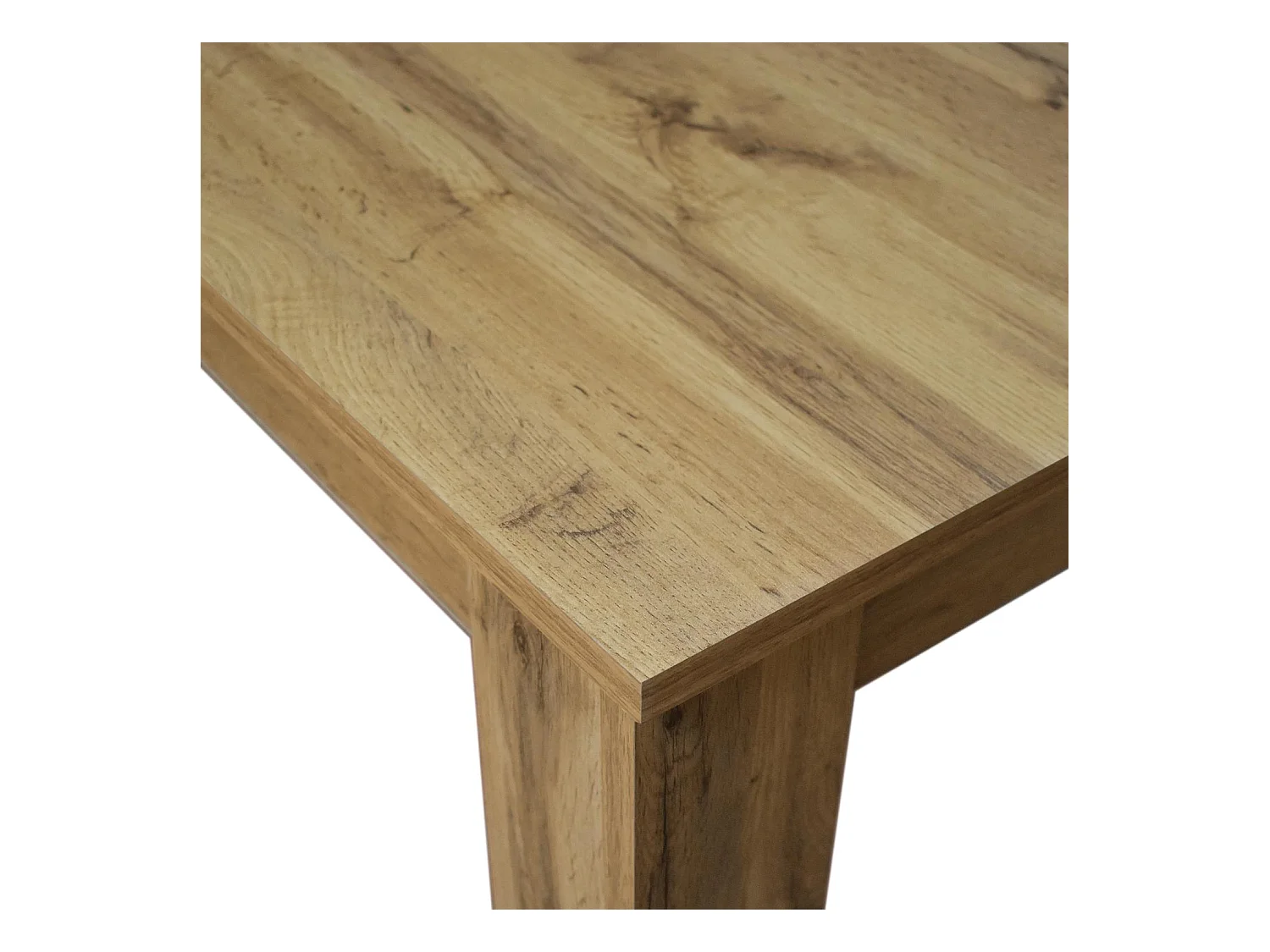 Table en bois, finition chêne rustique, extensible 120x80 cm - 160x80 cm - ZAGABRIA