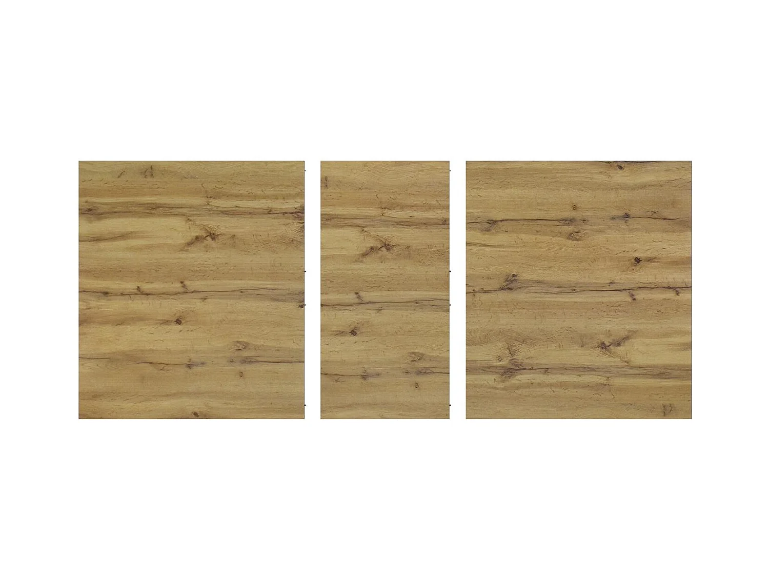 Table en bois, finition chêne rustique, extensible 120x80 cm - 160x80 cm - ZAGABRIA