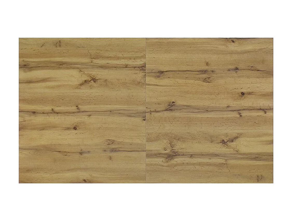 Mesa de madera, acabado roble rústico, extensible 120x80 cm - 160x80 cm - ZAGABRIA