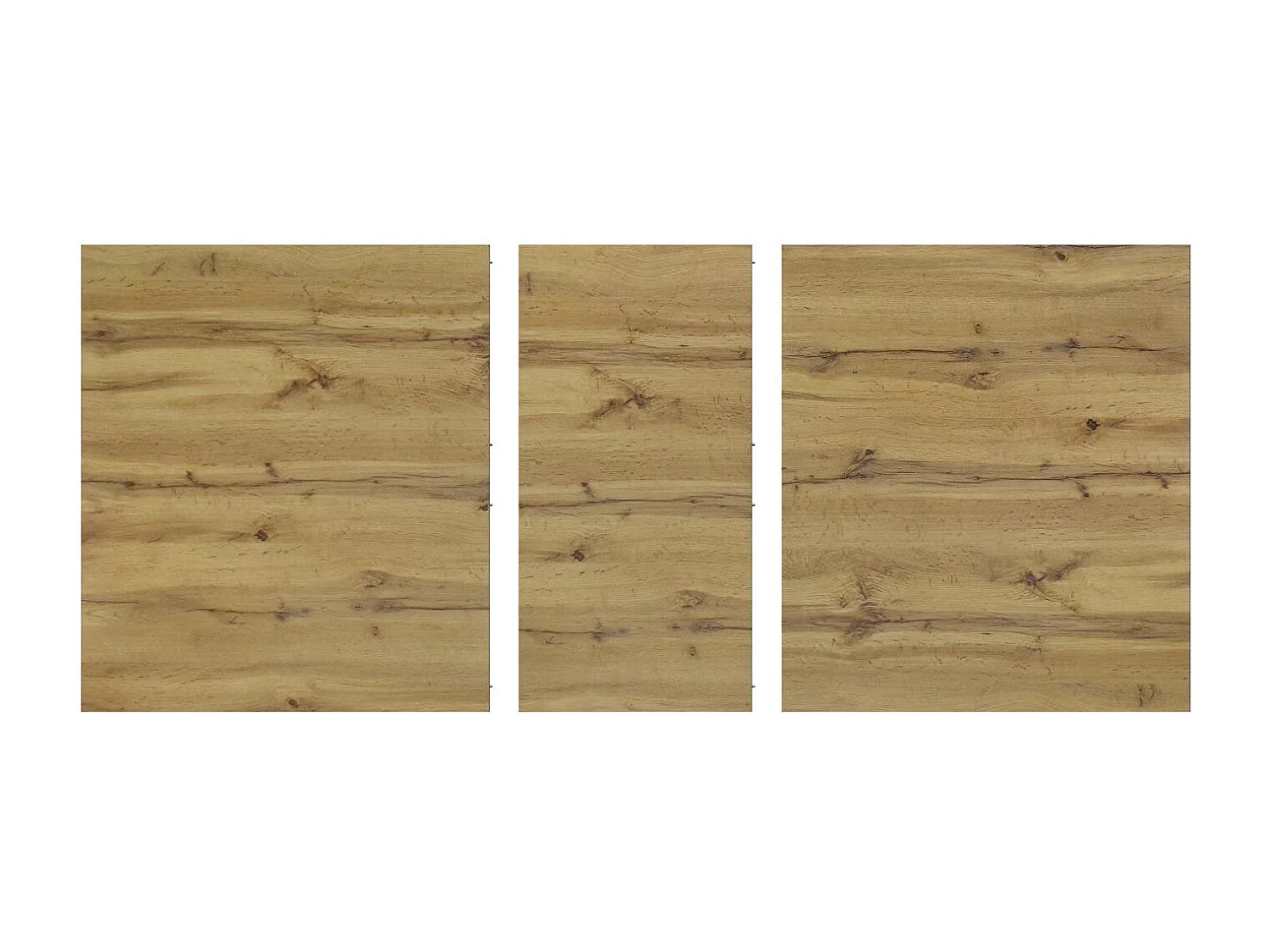 Mesa de madera, acabado roble rústico, extensible 120x80 cm - 160x80 cm - ZAGABRIA