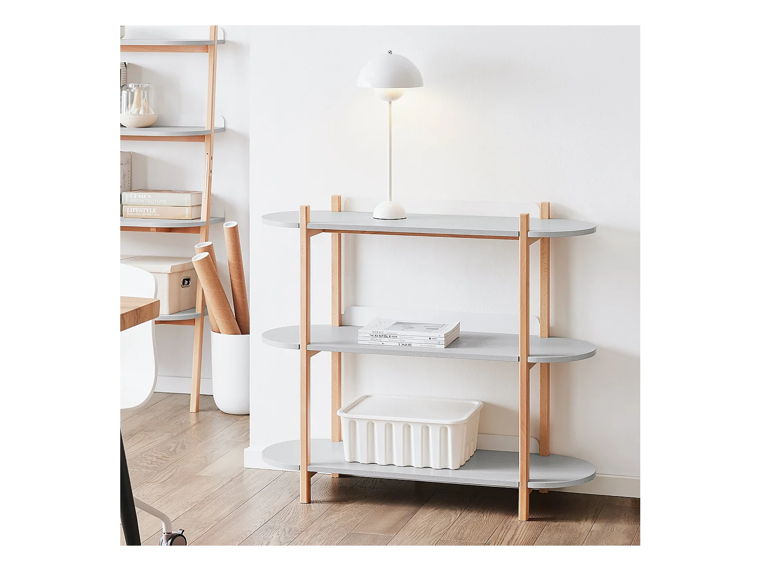 SoBuy HSTR01-H-HG - Etagère 3 étagères Gris L101cm x L33cm x H87.5cm