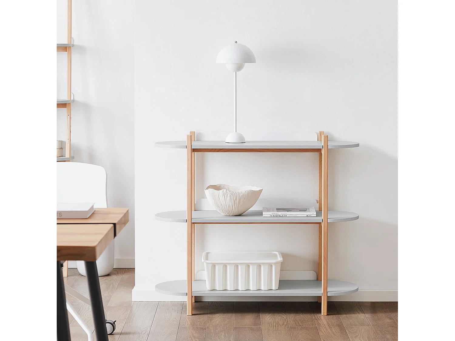 SoBuy HSTR01-H-HG - Schap 3 Planken Grijs B101cm x B33cm x H87.5cm