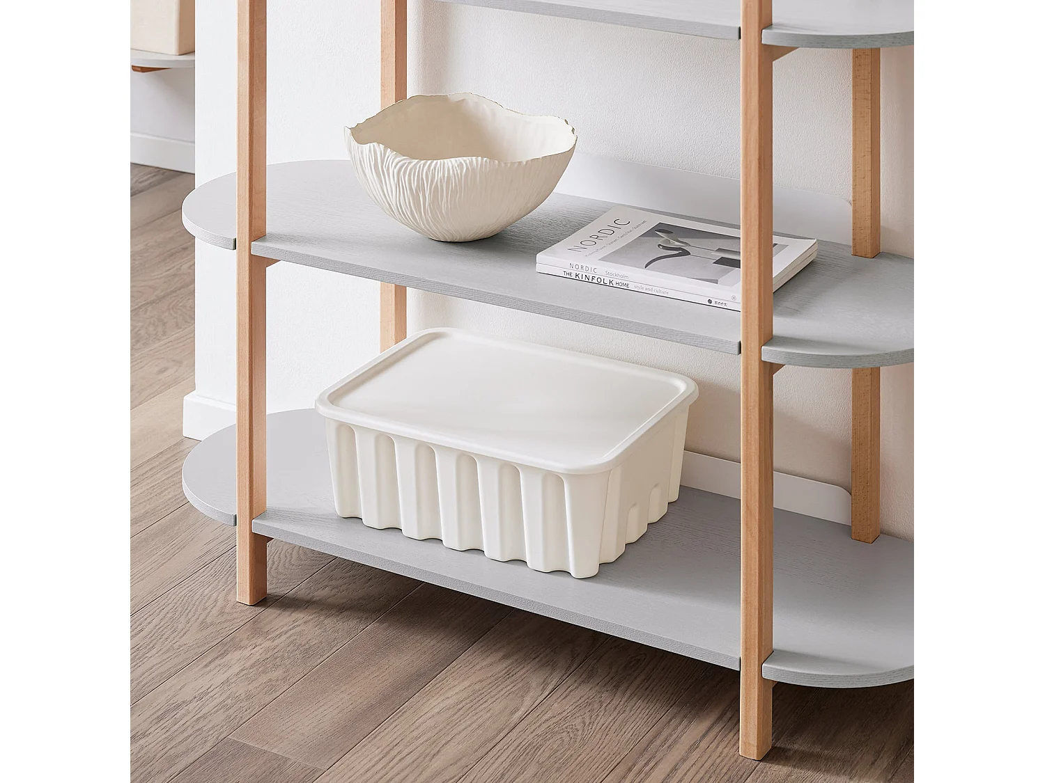 SoBuy HSTR01-H-HG - Schap 3 Planken Grijs B101cm x B33cm x H87.5cm