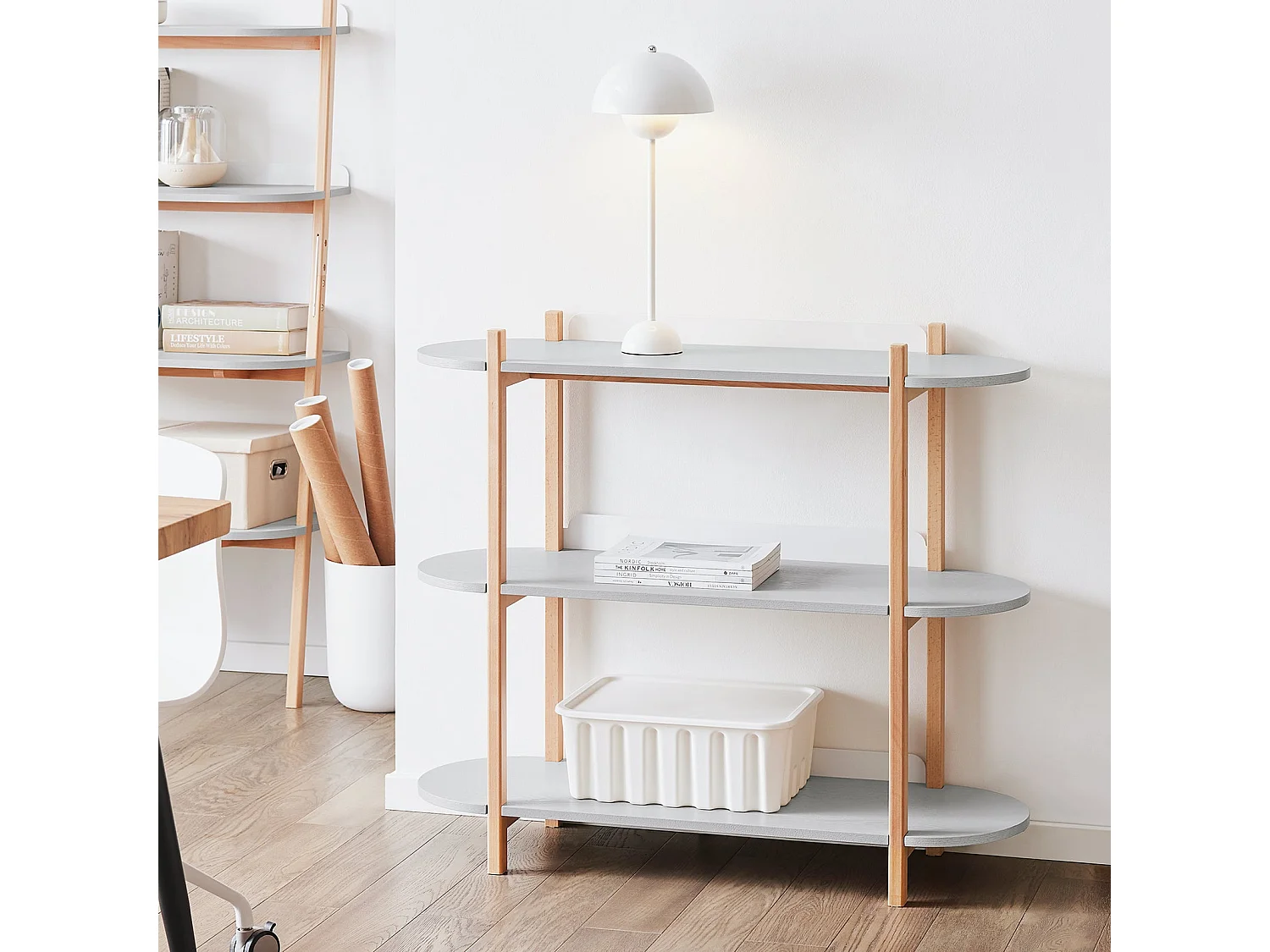 SoBuy HSTR01-H-HG - Schap 3 Planken Grijs B101cm x B33cm x H87.5cm