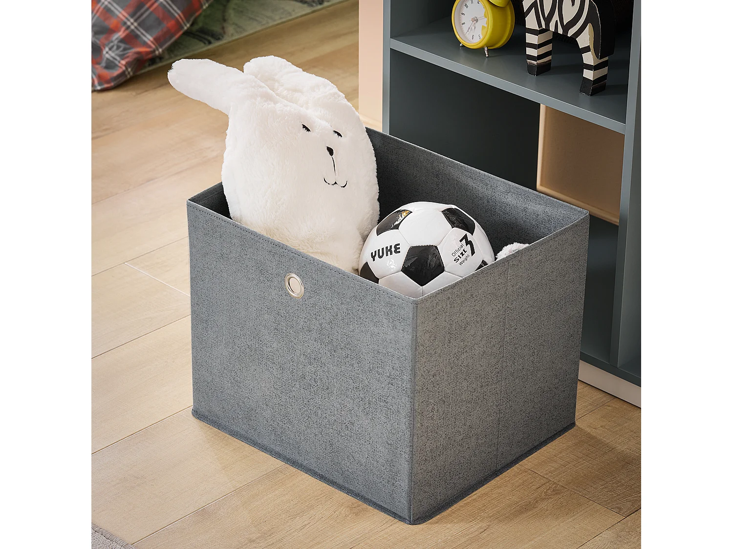 SoBuy KMB40-HG - Armoire pour enfants avec boîtes et crochets L90cm x L34.5cm x H107cm