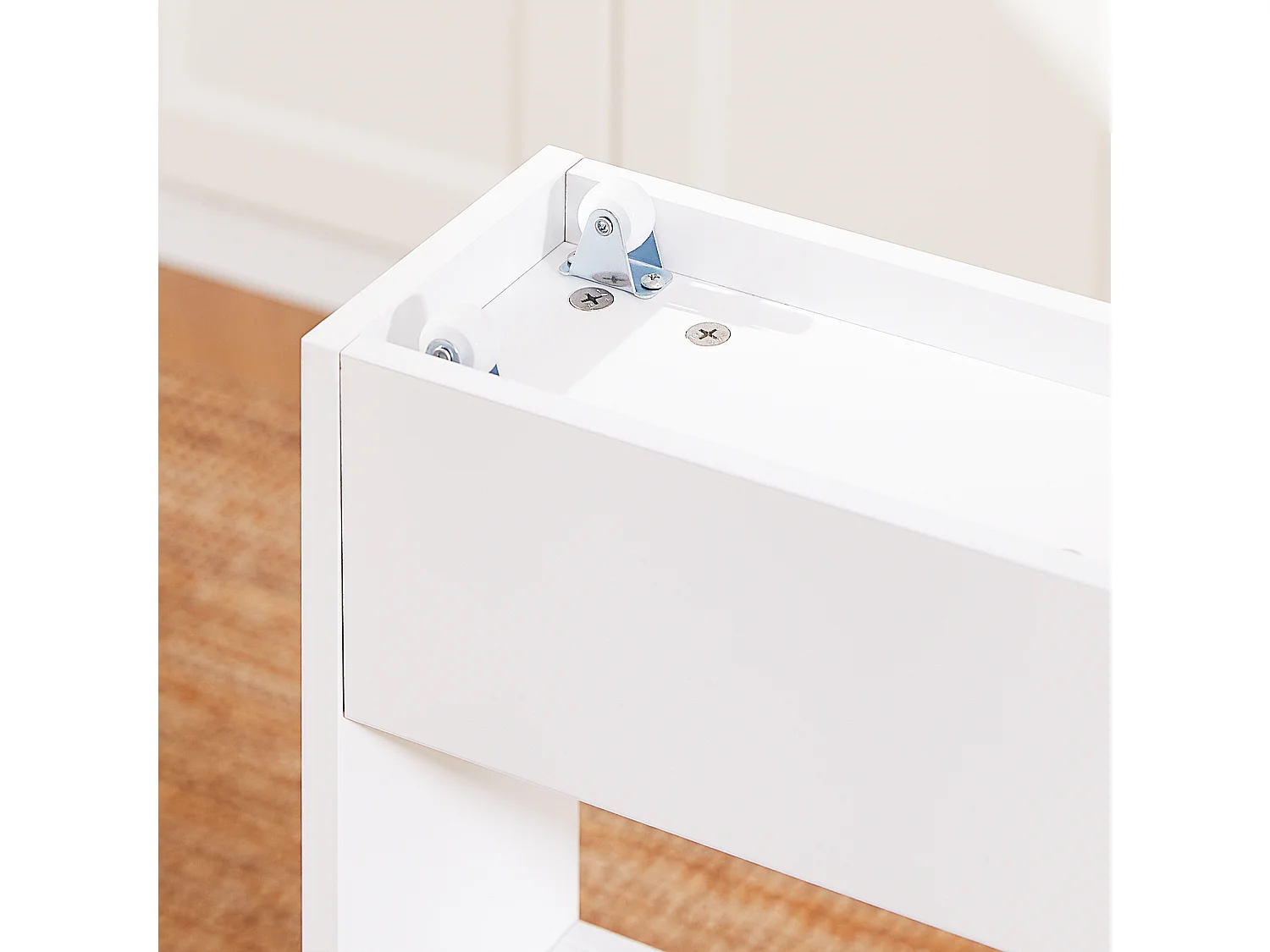 SoBuy NSR12-W - Chariot de cuisine/salle de bain peu encombrant avec 4 étagères L50cm x L14.5cm x H14.5cm...