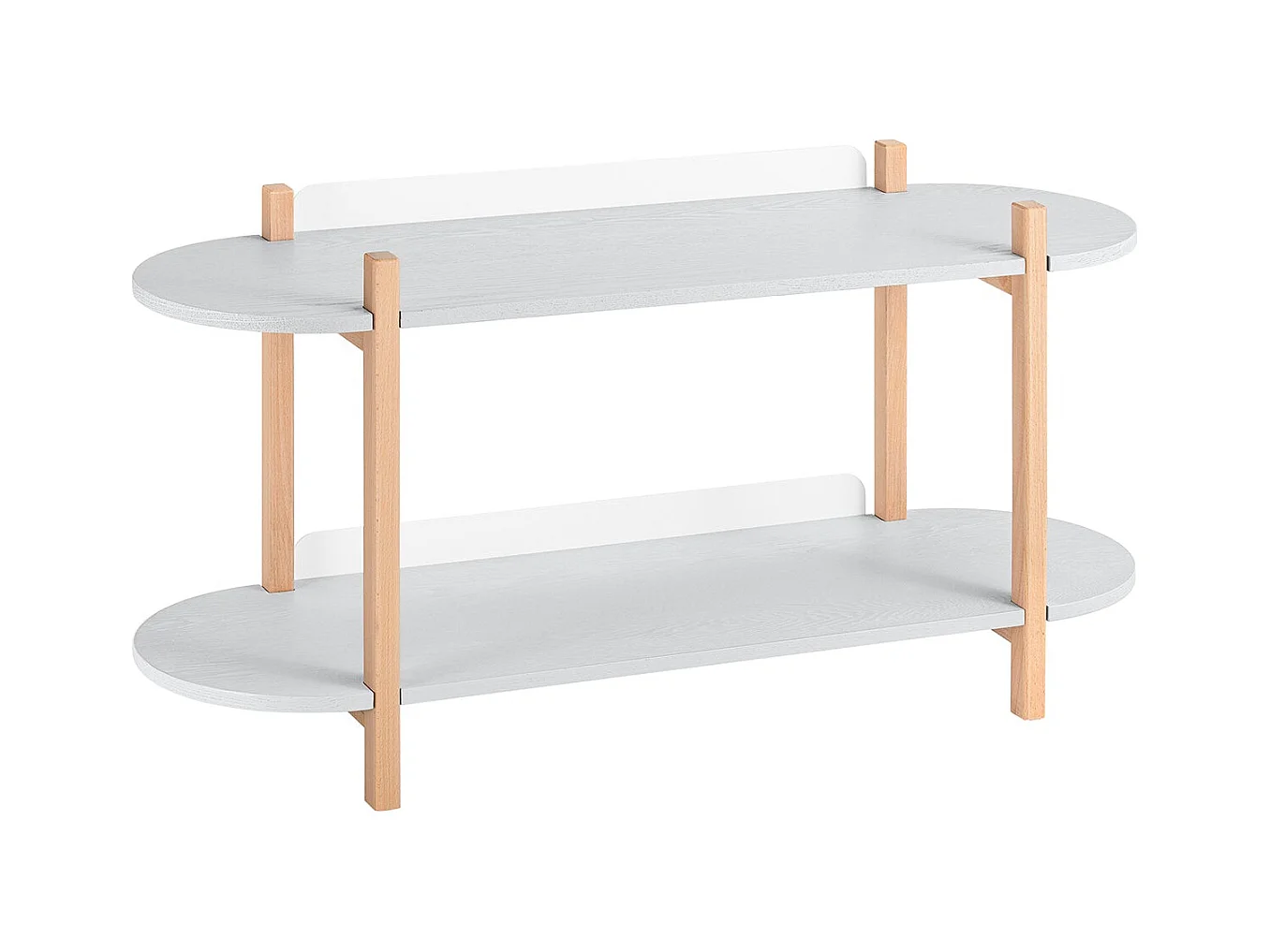 SoBuy HSTR01-HG - Buffet multifonctionnel avec 2 étagères L101cm x L33.5cm x H51.5cm