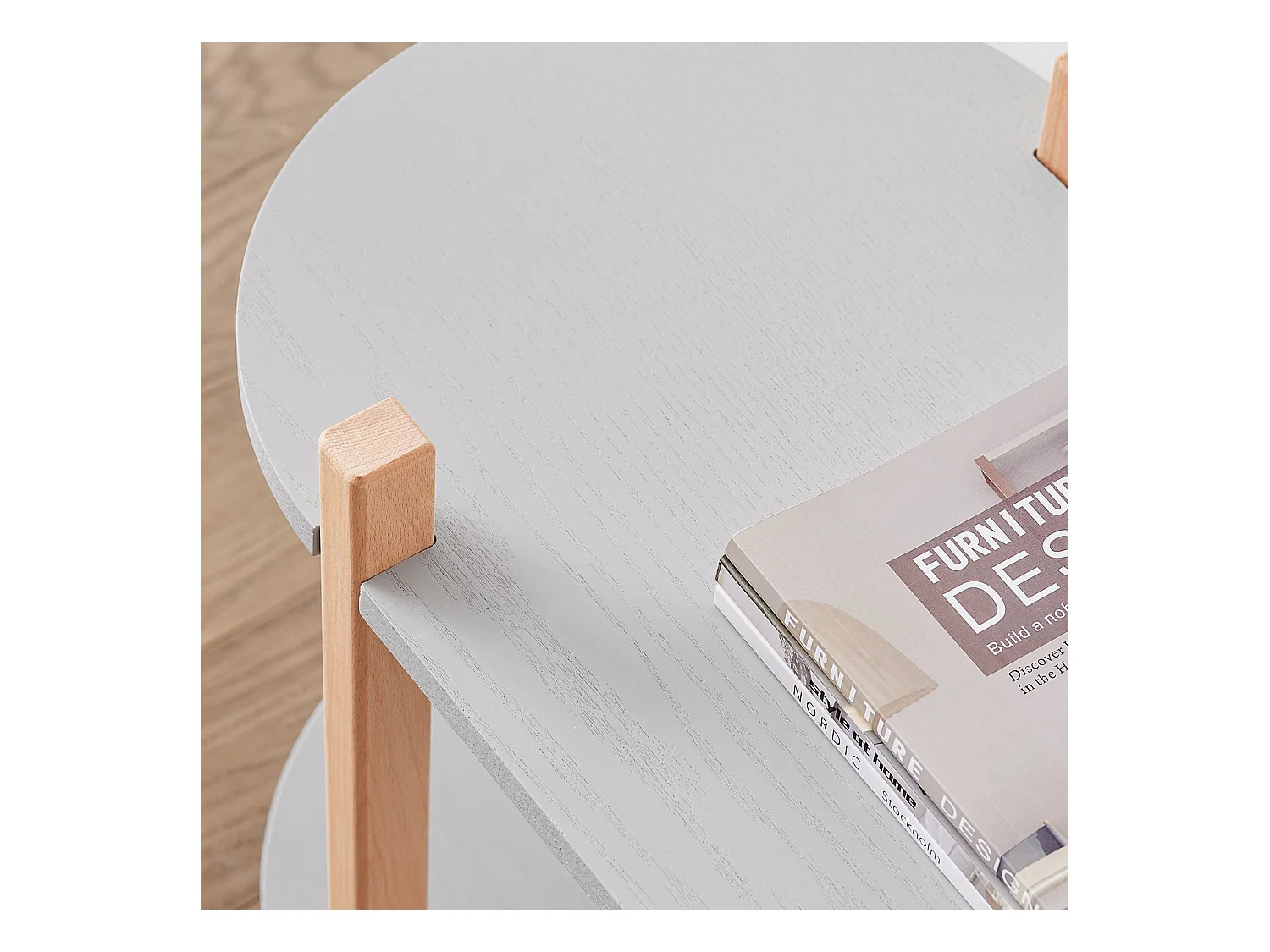 SoBuy HSTR01-HG - Buffet multifonctionnel avec 2 étagères L101cm x L33.5cm x H51.5cm