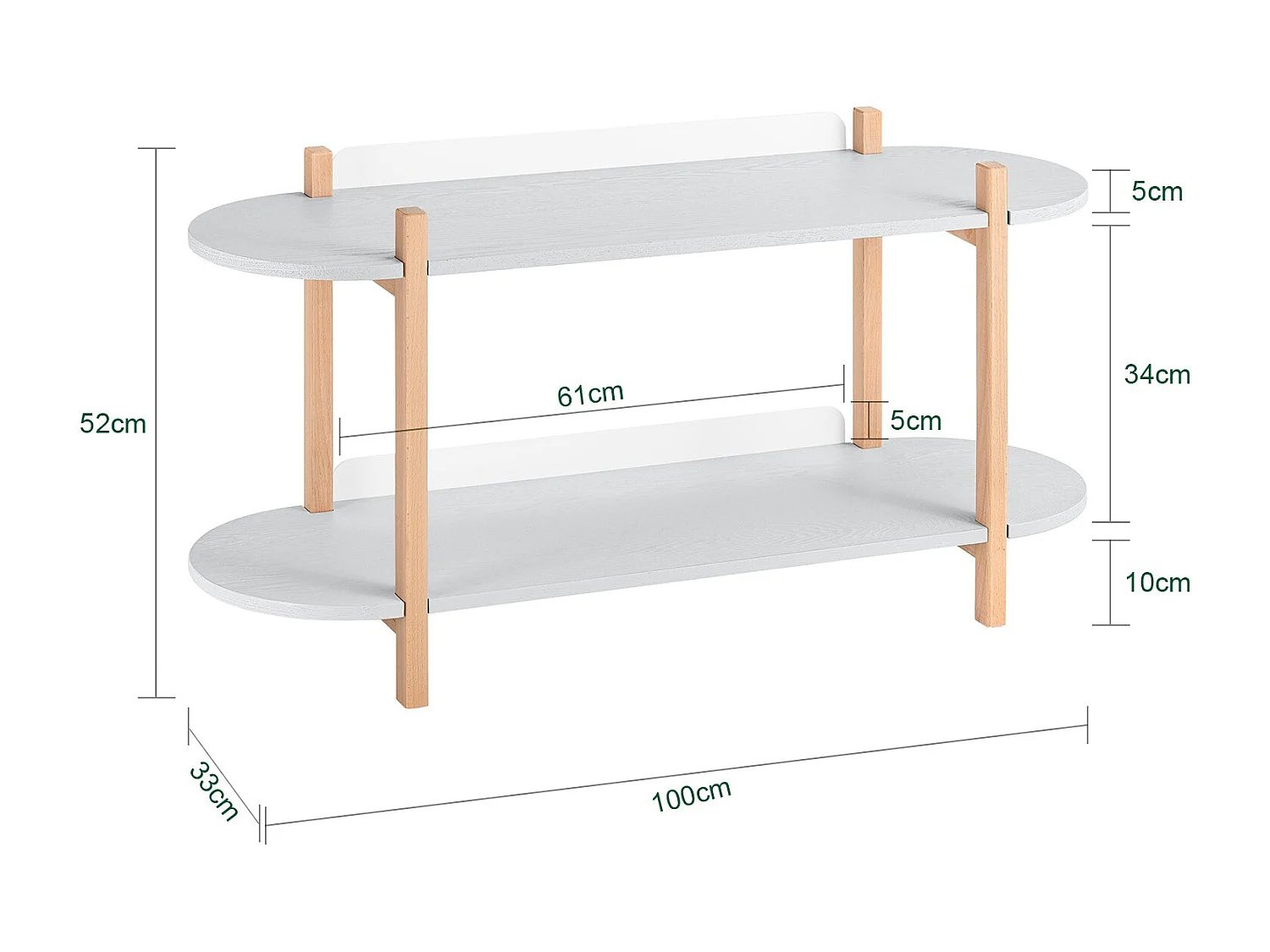 SoBuy, półka drabinowa, drabina dekoracyjna, białe półki do sypialni, HSTR01-HG