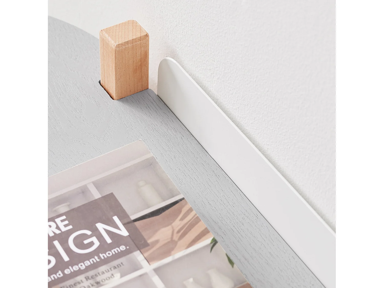 SoBuy, półka drabinowa, drabina dekoracyjna, białe półki do sypialni, HSTR01-HG