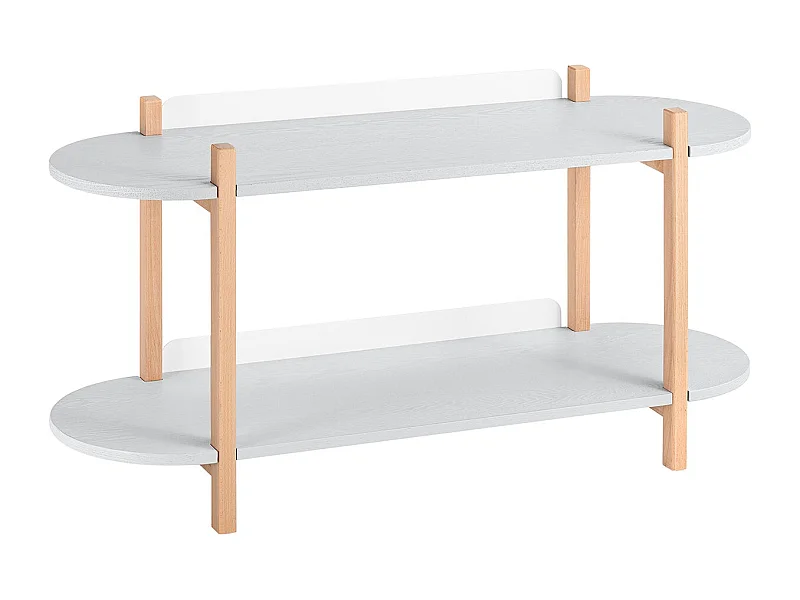 SoBuy HSTR01-HG - Buffet multifonctionnel avec 2 étagères L101cm x L33.5cm x H51.5cm