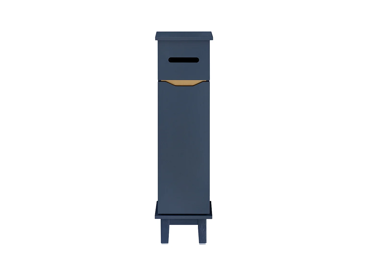 SoBuy BZR192-B - Meuble de salle de bain avec porte-rouleau et compartiment de nettoyage L22cm x L20cm x H82cm