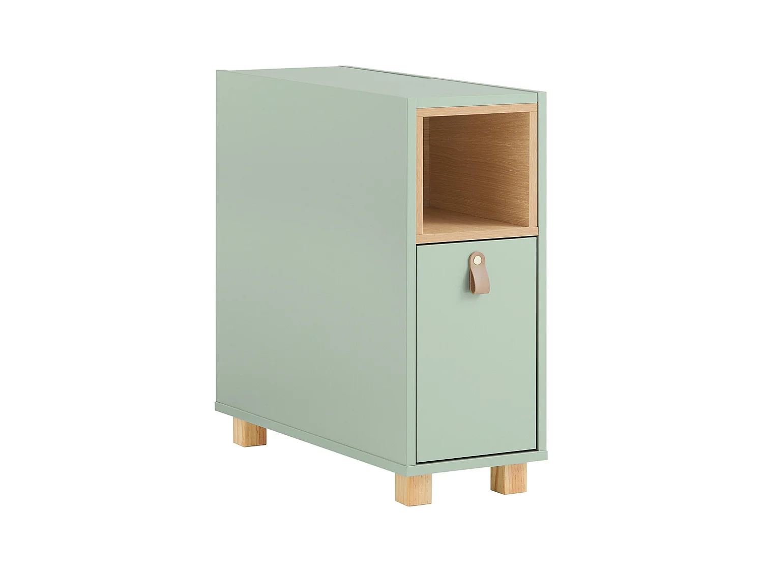 SoBuy FBT161-GR - Moderne Bijzettafel met Lade Groen L24cm x B60cm x H60cm